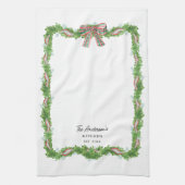 Weihnachtsgarland Bogen Familie Küche Custom Geschirrtuch (Vertikal)