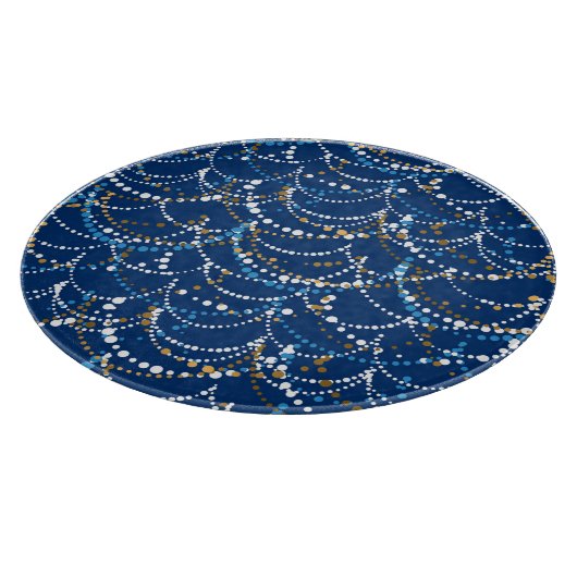 Weihnachtsgarland: Festliche nahtlose Muster Schneidebrett (Ecke)