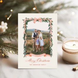 Weihnachtsgarland-Foto Feiertagskarte
