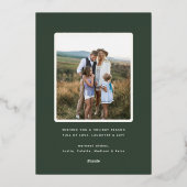 Weihnachtsgarland-Foto Folien Feiertagskarte (Rückseite)