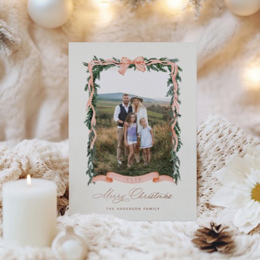 Weihnachtsgarland-Foto Folien Feiertagskarte