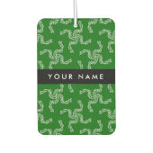 Weihnachtsgarland, Grün, Ihr Name, Personalisieren Autolufterfrischer (Vorderseite)