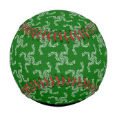 Weihnachtsgarland, Grün, Ihr Name, Personalisieren Baseball (Rückseite)