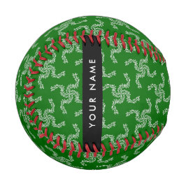 Weihnachtsgarland, Grün, Ihr Name, Personalisieren Baseball