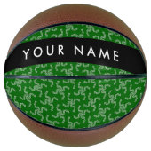 Weihnachtsgarland, Grün, Ihr Name, Personalisieren Basketball (Vorderseite)