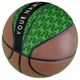 Weihnachtsgarland, Grün, Ihr Name, Personalisieren Basketball