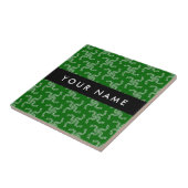 Weihnachtsgarland, Grün, Ihr Name, Personalisieren Fliese (Seite)