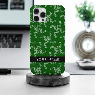 Weihnachtsgarland, Grün, Ihr Name, Personalisieren iPhone 15 Pro Max Hülle