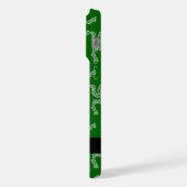 Weihnachtsgarland, Grün, Ihr Name, Personalisieren iPhone Hülle (Linke Seite)