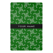 Weihnachtsgarland, Grün, Ihr Name, Personalisieren Mini Klemmbrett (Rückseite)