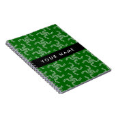 Weihnachtsgarland, Grün, Ihr Name, Personalisieren Notizblock (Rechte Seite)