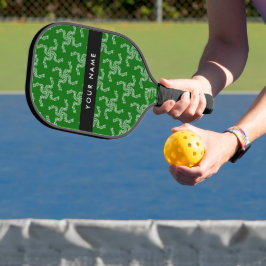 Weihnachtsgarland, Grün, Ihr Name, Personalisieren Pickleball Schläger
