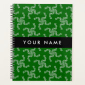 Weihnachtsgarland, Grün, Ihr Name, Personalisieren Planer (Vorderseite)