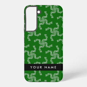 Weihnachtsgarland, Grün, Ihr Name, Personalisieren Samsung Galaxy Hülle