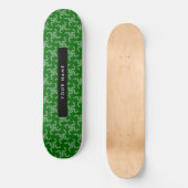 Weihnachtsgarland, Grün, Ihr Name, Personalisieren Skateboard (Vorderseite)