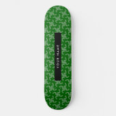 Weihnachtsgarland, Grün, Ihr Name, Personalisieren Skateboard (Vorderseite)