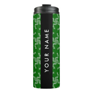 Weihnachtsgarland, Grün, Ihr Name, Personalisieren Thermosbecher