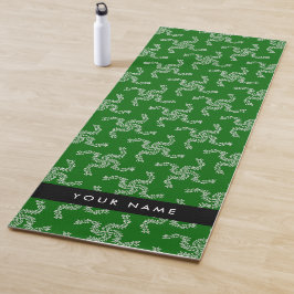 Weihnachtsgarland, Grün, Ihr Name, Personalisieren Yogamatte