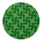 Weihnachtsgarland Grün, Weihnachtsdekoration Keramikknauf (Vorderseite)