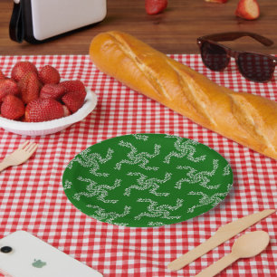 Weihnachtsgarland Grün, Weihnachtsdekoration Pappteller