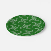 Weihnachtsgarland Grün, Weihnachtsdekoration Pappteller (Schrägansicht)