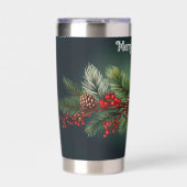 Weihnachtsgarland individuell anpassbar thermobecher (Vorderseite)