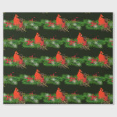 Weihnachtsgarland mit Kardinal Birds Glossar Geschenkpapier (Flach)