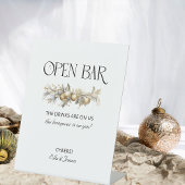 Weihnachtsgarland Open Bar Sign Sockelschild
