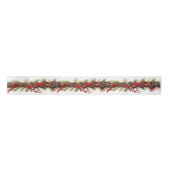 Weihnachtsgarland PineCones Red Satin Ribbon Satinband (Vorderseite)