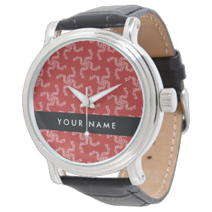 Weihnachtsgarland, Rot, Ihr Name, Personalisieren Armbanduhr