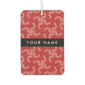 Weihnachtsgarland, Rot, Ihr Name, Personalisieren Autolufterfrischer (Vorderseite)