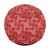 Weihnachtsgarland, Rot, Ihr Name, Personalisieren Baseball (Rückseite)