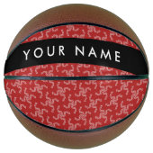 Weihnachtsgarland, Rot, Ihr Name, Personalisieren Basketball (Vorderseite)