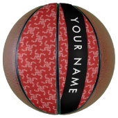 Weihnachtsgarland, Rot, Ihr Name, Personalisieren Basketball (Vertikal)