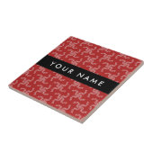 Weihnachtsgarland, Rot, Ihr Name, Personalisieren Fliese (Seite)