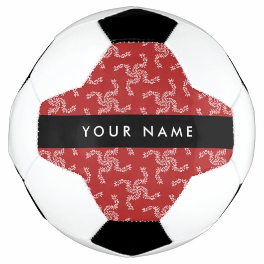 Weihnachtsgarland, Rot, Ihr Name, Personalisieren Fußball (Vorderseite)