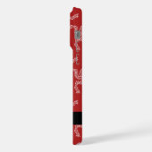 Weihnachtsgarland, Rot, Ihr Name, Personalisieren iPhone Hülle (Linke Seite)