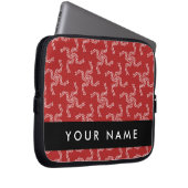 Weihnachtsgarland, Rot, Ihr Name, Personalisieren Laptopschutzhülle (Vorne Rechts)