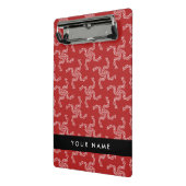 Weihnachtsgarland, Rot, Ihr Name, Personalisieren Mini Klemmbrett (Gewinkelt2)