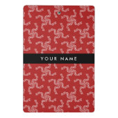 Weihnachtsgarland, Rot, Ihr Name, Personalisieren Mini Klemmbrett (Rückseite)