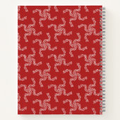 Weihnachtsgarland, Rot, Ihr Name, Personalisieren Notizblock (Rückseite)