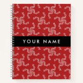 Weihnachtsgarland, Rot, Ihr Name, Personalisieren Notizblock (Vorderseite)