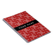 Weihnachtsgarland, Rot, Ihr Name, Personalisieren Notizblock (Rechte Seite)