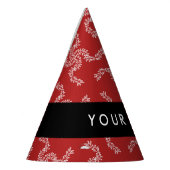 Weihnachtsgarland, Rot, Ihr Name, Personalisieren Partyhütchen (Links)