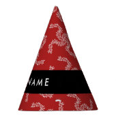 Weihnachtsgarland, Rot, Ihr Name, Personalisieren Partyhütchen (Rechts)