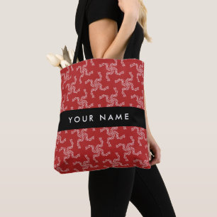 Weihnachtsgarland, Rot, Ihr Name, Personalisieren Tasche