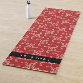 Weihnachtsgarland, Rot, Ihr Name, Personalisieren Yogamatte