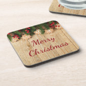 Weihnachtsgarland & Snowflake Cookies Untersetzer (Linke Seite)