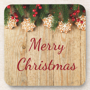 Weihnachtsgarland & Snowflake Cookies Untersetzer