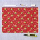 Weihnachtsgarland und Ornament_rot Seidenpapier (Handwerk)